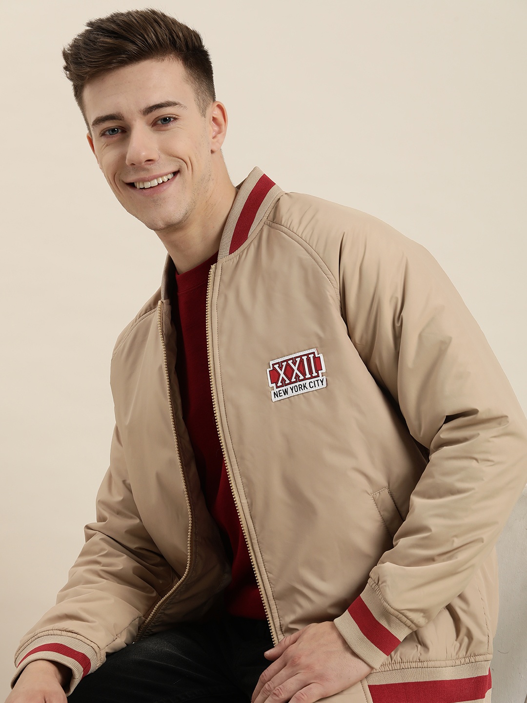 

HERE&NOW Bomber Jacket, Beige