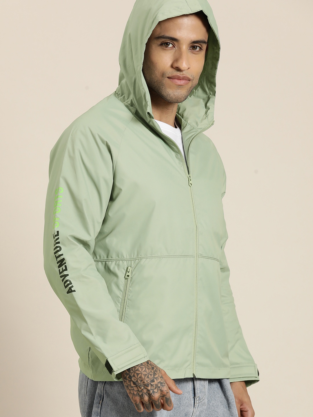 

HERE&NOW Hooded Tailored Jacket, Green