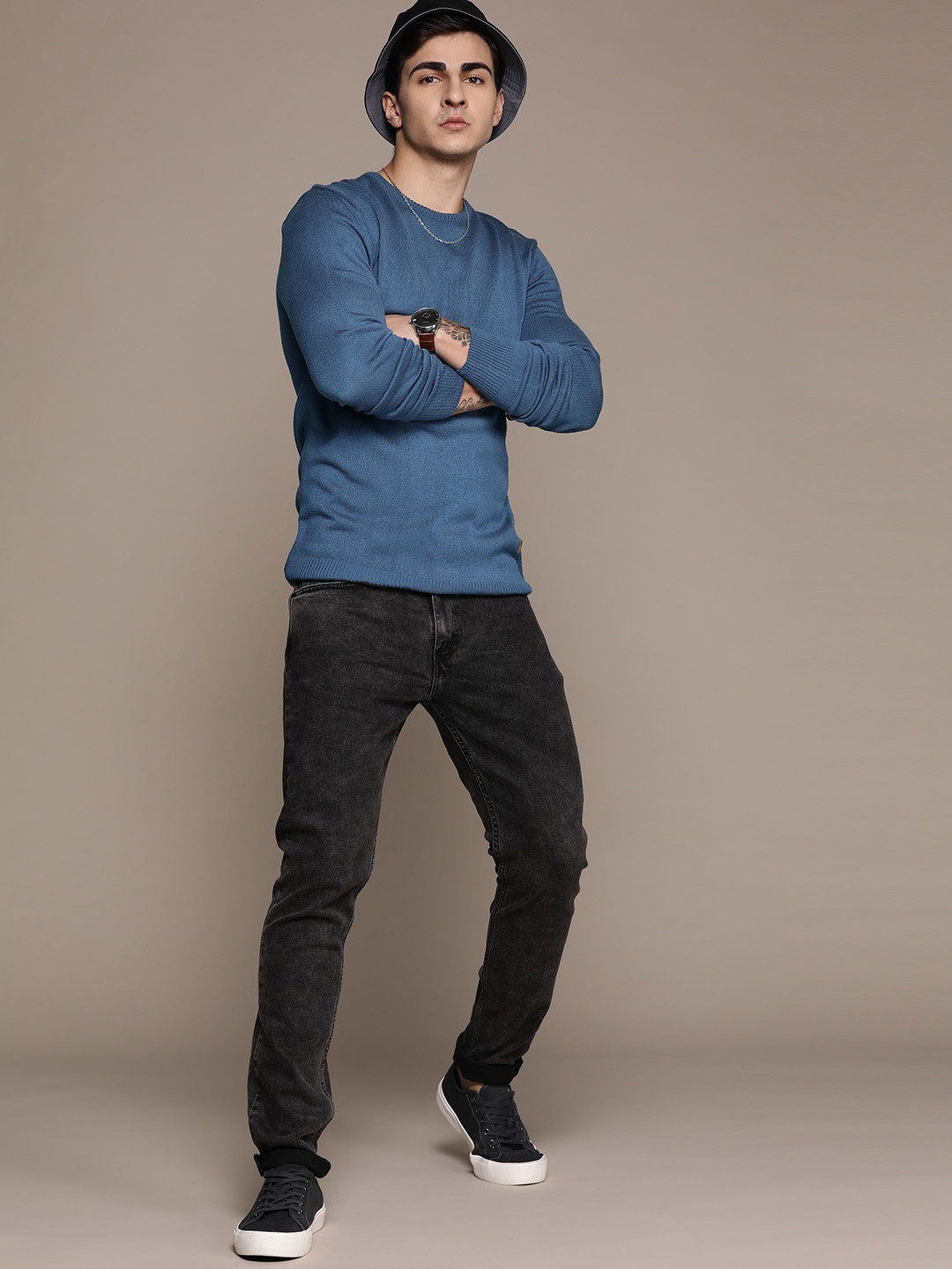

The Roadster Lifestyle Co. Solid Acrylic Pullover, Blue
