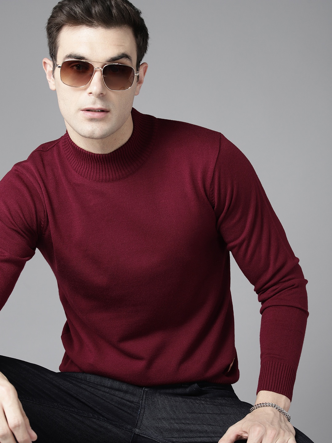 

The Roadster Lifestyle Co. Solid Acrylic Pullover, Maroon