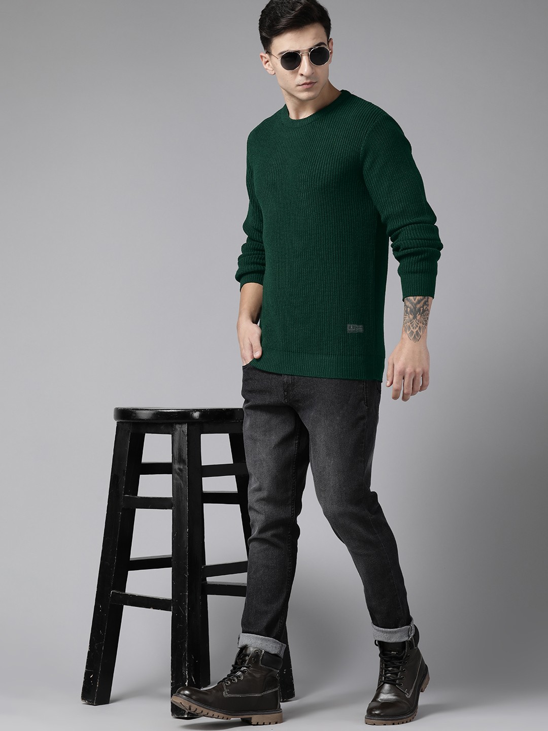 

The Roadster Lifestyle Co. Ribbed Acrylic Pullover, Green