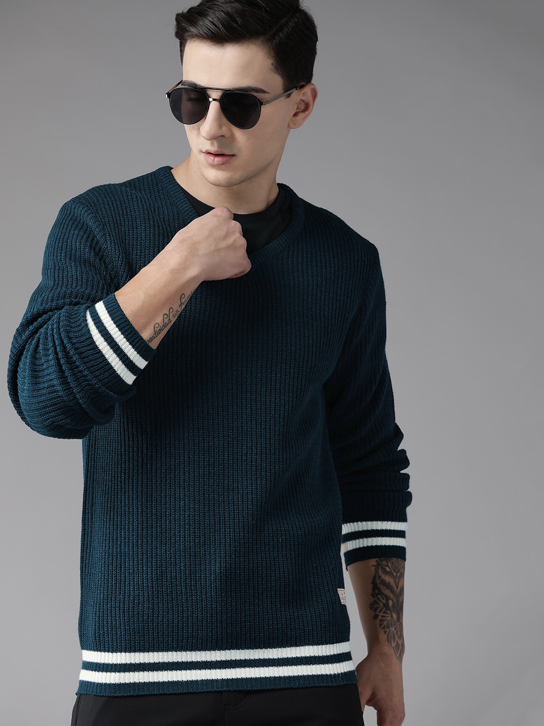 

The Roadster Lifestyle Co. Cable Knit Acrylic Pullover, Teal