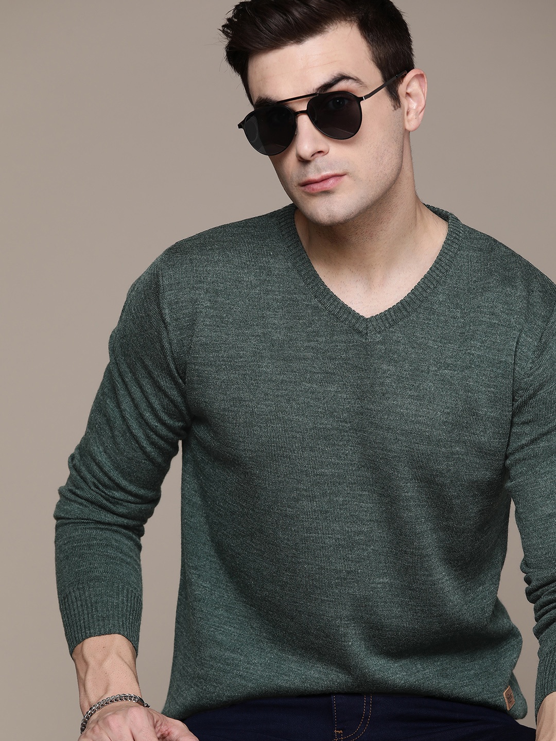 

The Roadster Lifestyle Co. Solid Acrylic Pullover, Green