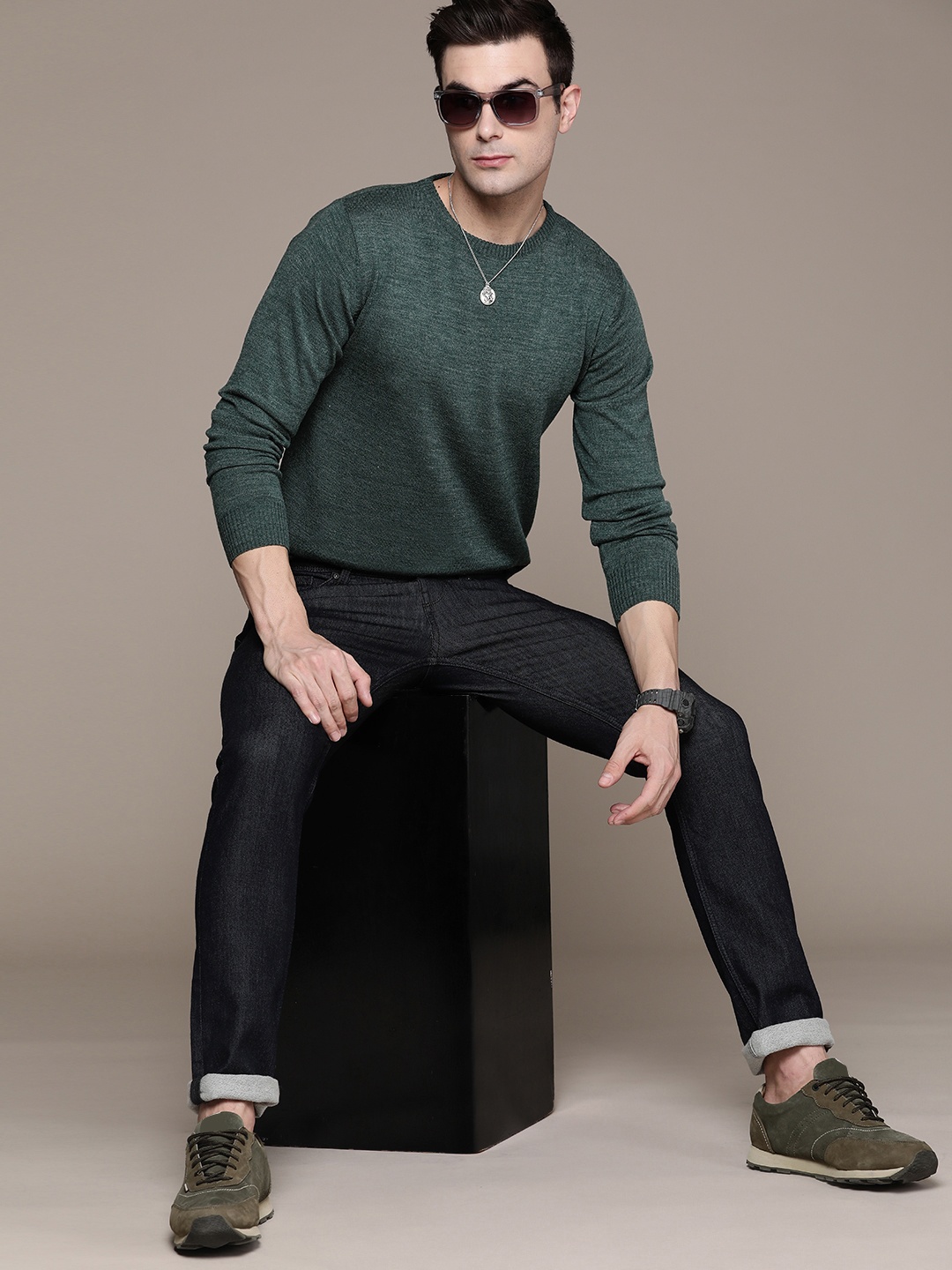 

The Roadster Lifestyle Co. Solid Acrylic Pullover, Green