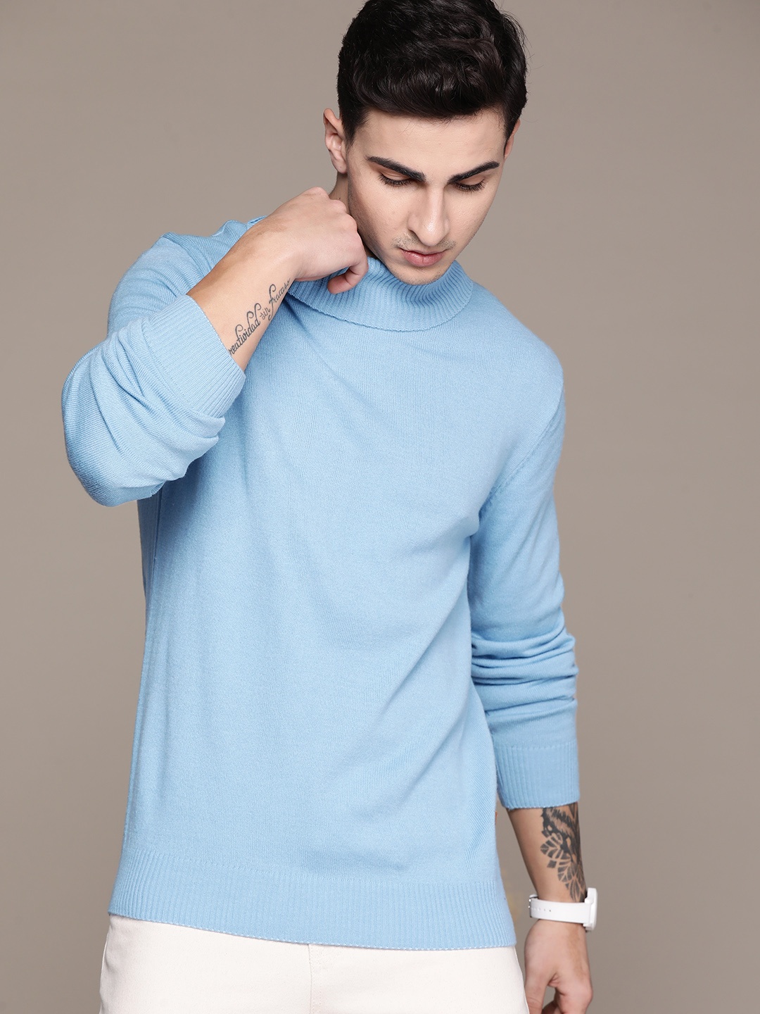 

The Roadster Lifestyle Co. Acrylic Turtle Neck Pullover, Blue