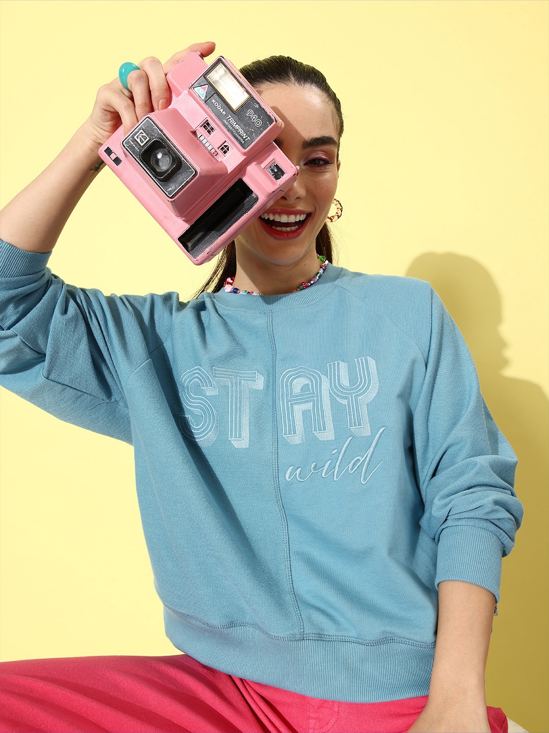 

The Roadster Life Co. Graphic Embroidered Sweatshirt, Blue