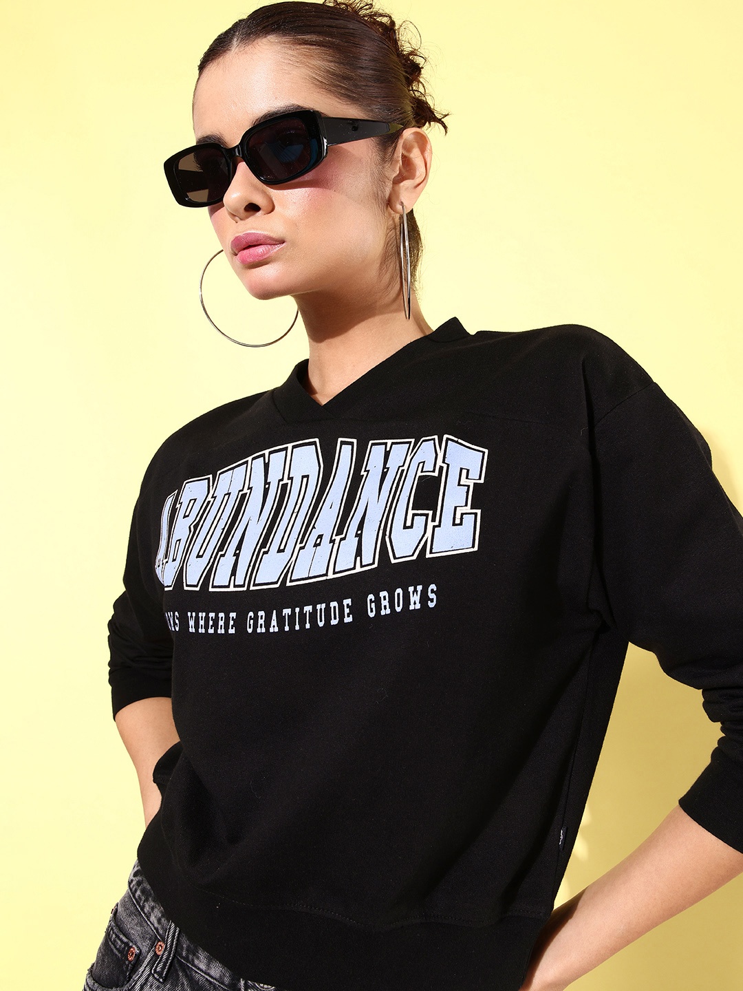 

The Roadster Life Co. Typography Printed Seasonal Trends Sweatshirt, Black