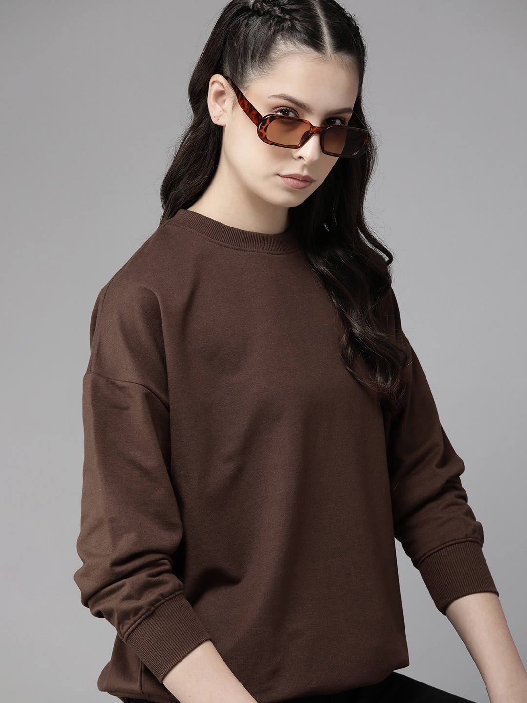 

The Roadster Lifestyle Co. Oversized Sweatshirt, Coffee brown