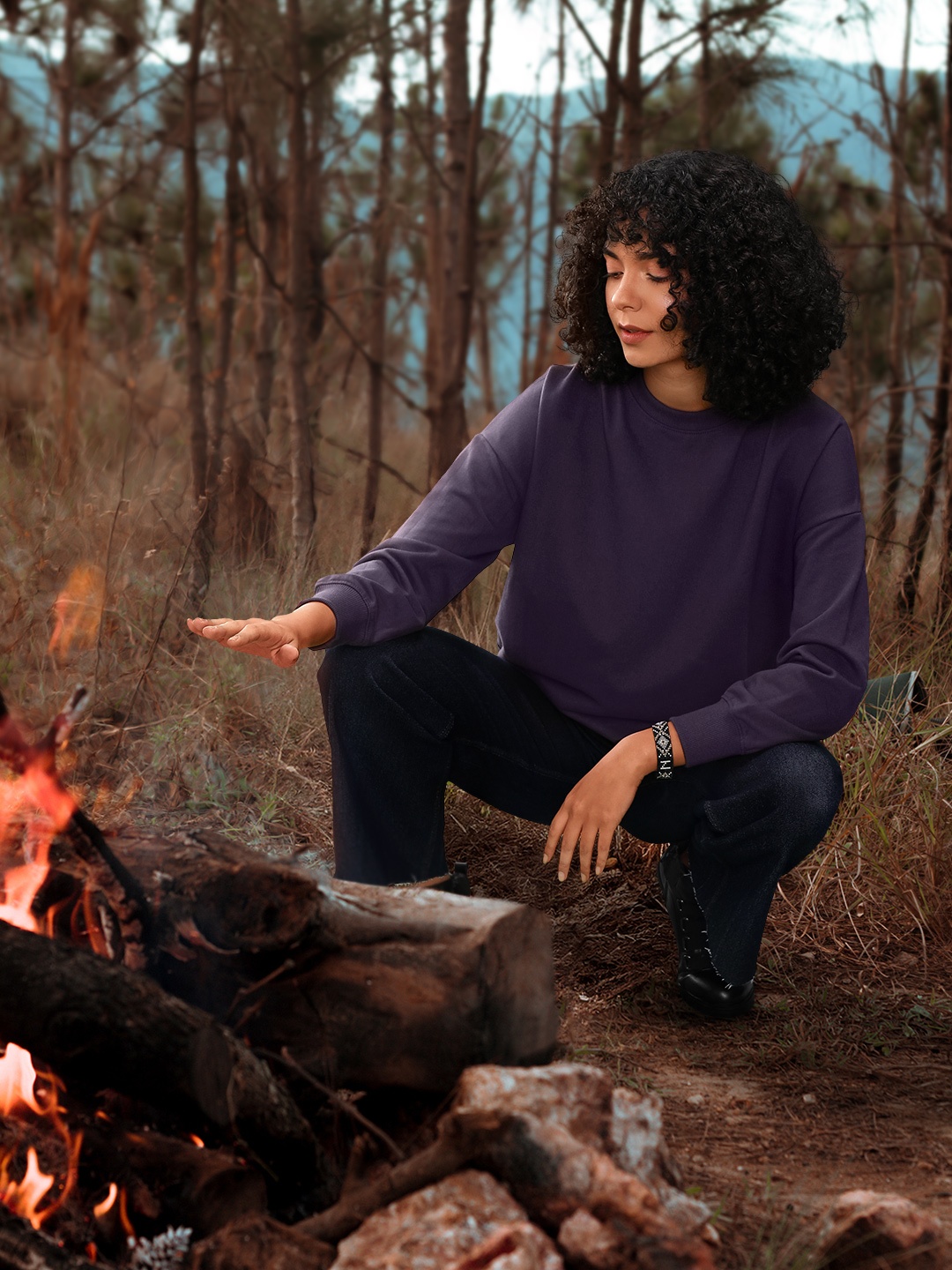 

The Roadster Lifestyle Co. Oversized Sweatshirt, Purple