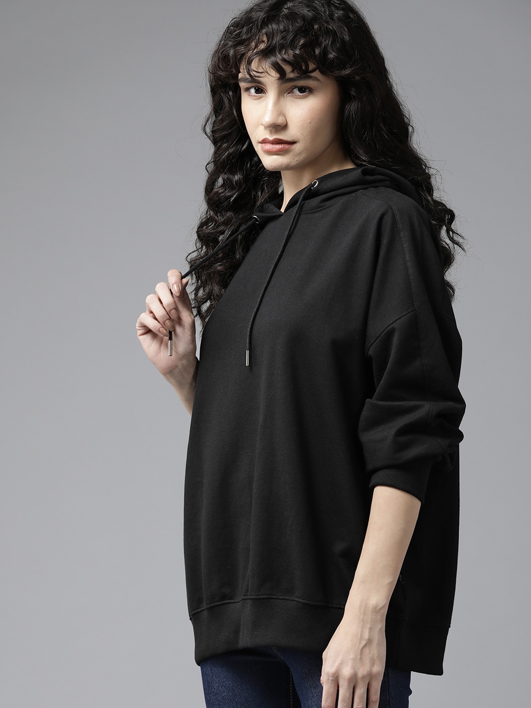 

The Roadster Lifestyle Co. Oversized Hooded Sweatshirt, Black