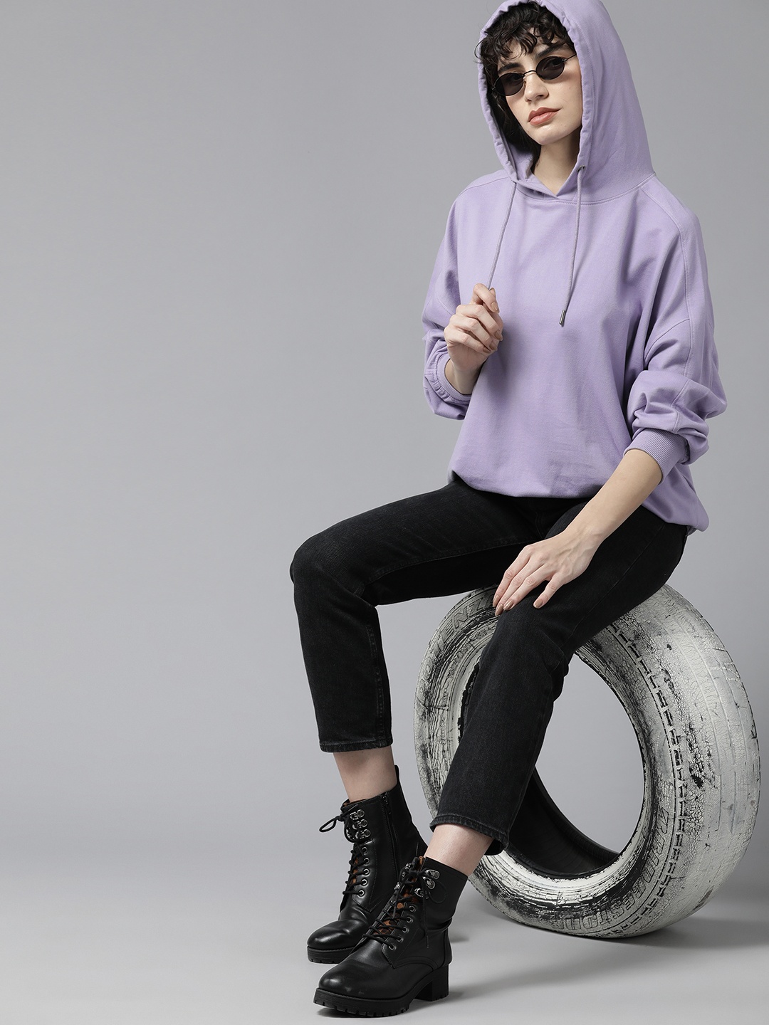 

The Roadster Lifestyle Co. Oversized Hooded Sweatshirt, Lavender