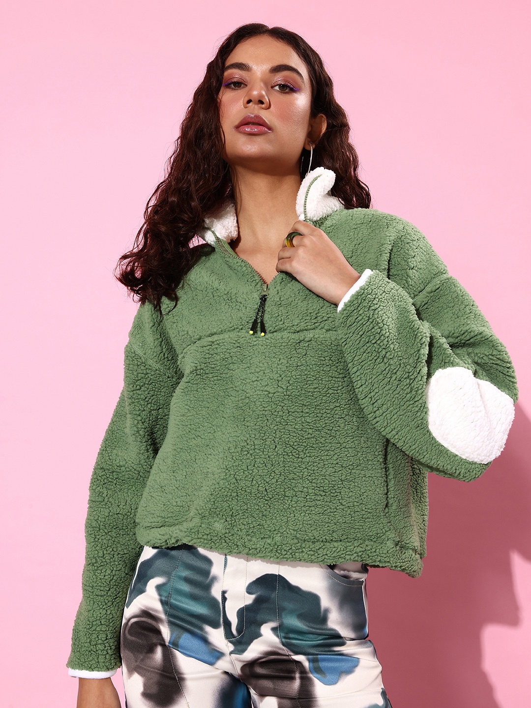 

The Roadster Life Co. Self Design Pullover Sweatshirt, Green