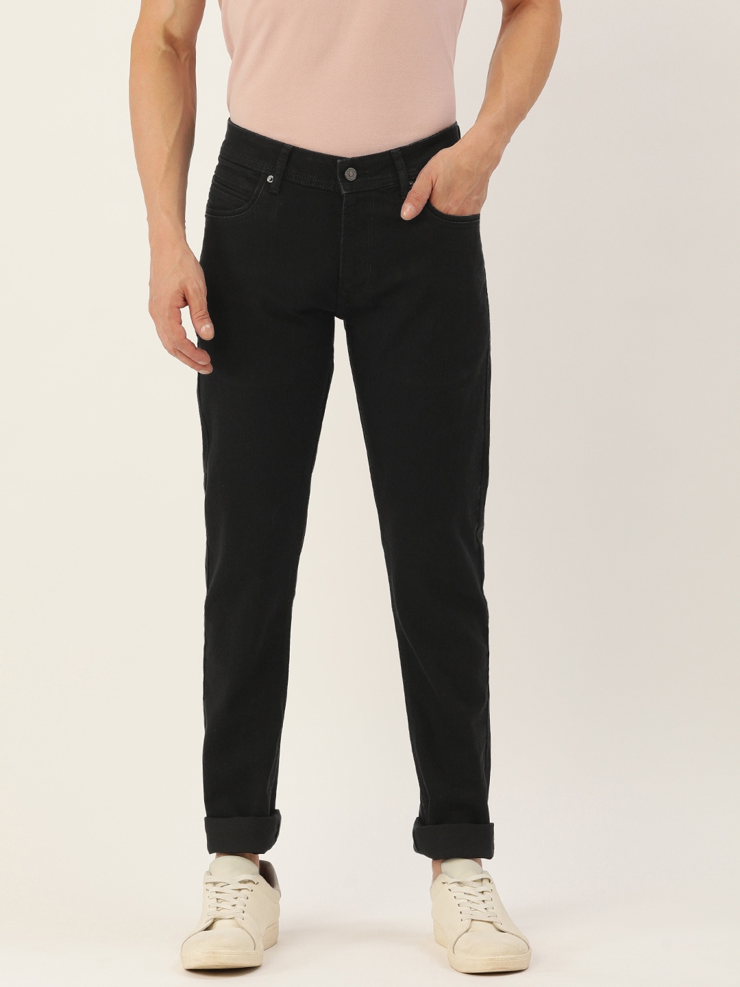 

Peter England Casuals Men Slim Fit Stretchable Jeans, Black