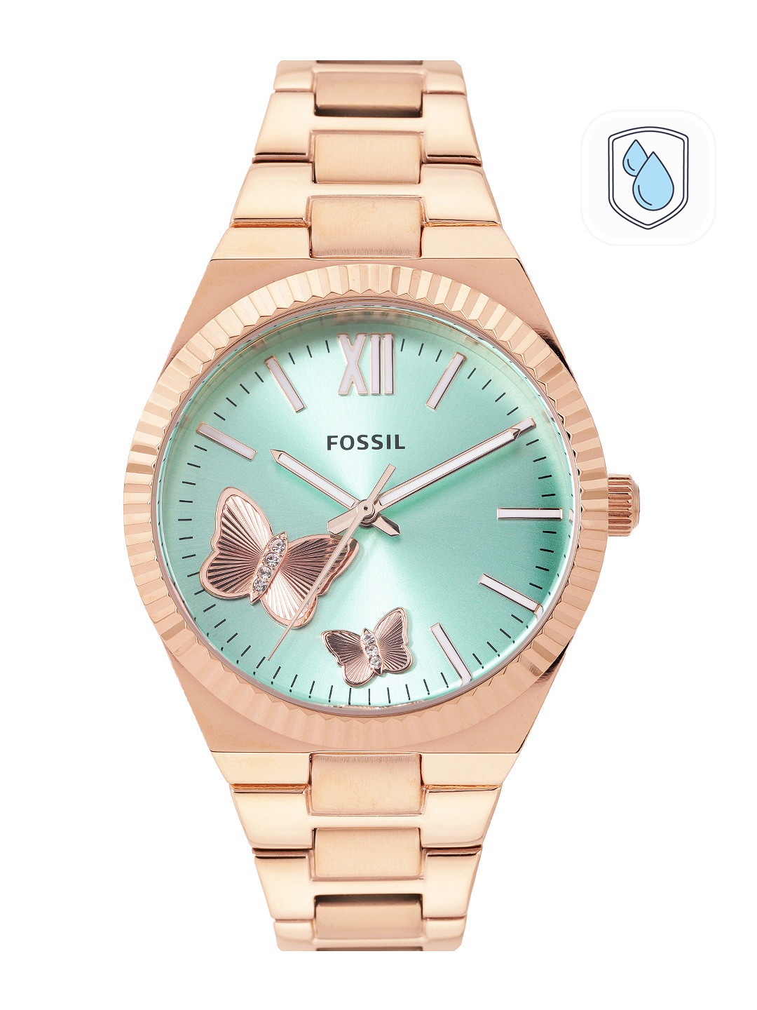 

Fossil Women Embellished Scarlette Bracelet Style Analogue Watch ES5277, Green