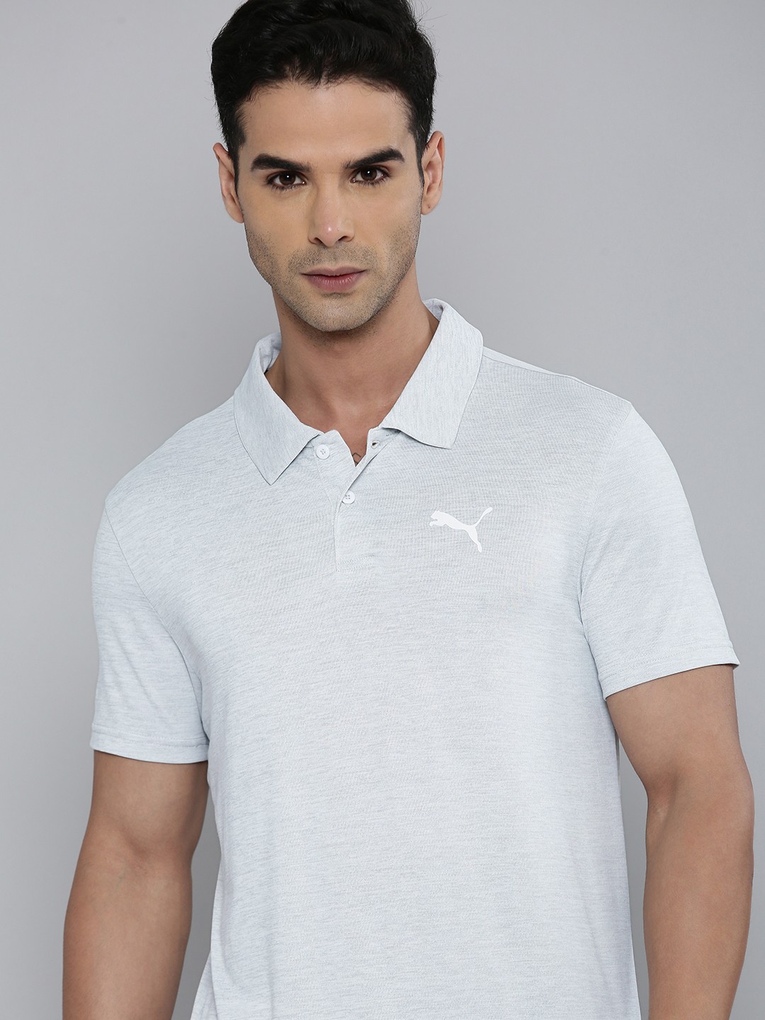

Puma All in Polo Neck Training Or Gym T-shirt, Grey