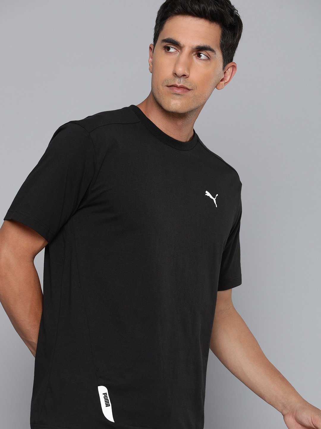 

Puma Men RAD/CAL Pure Cotton Relaxed Fit Round Neck T-shirt, Black
