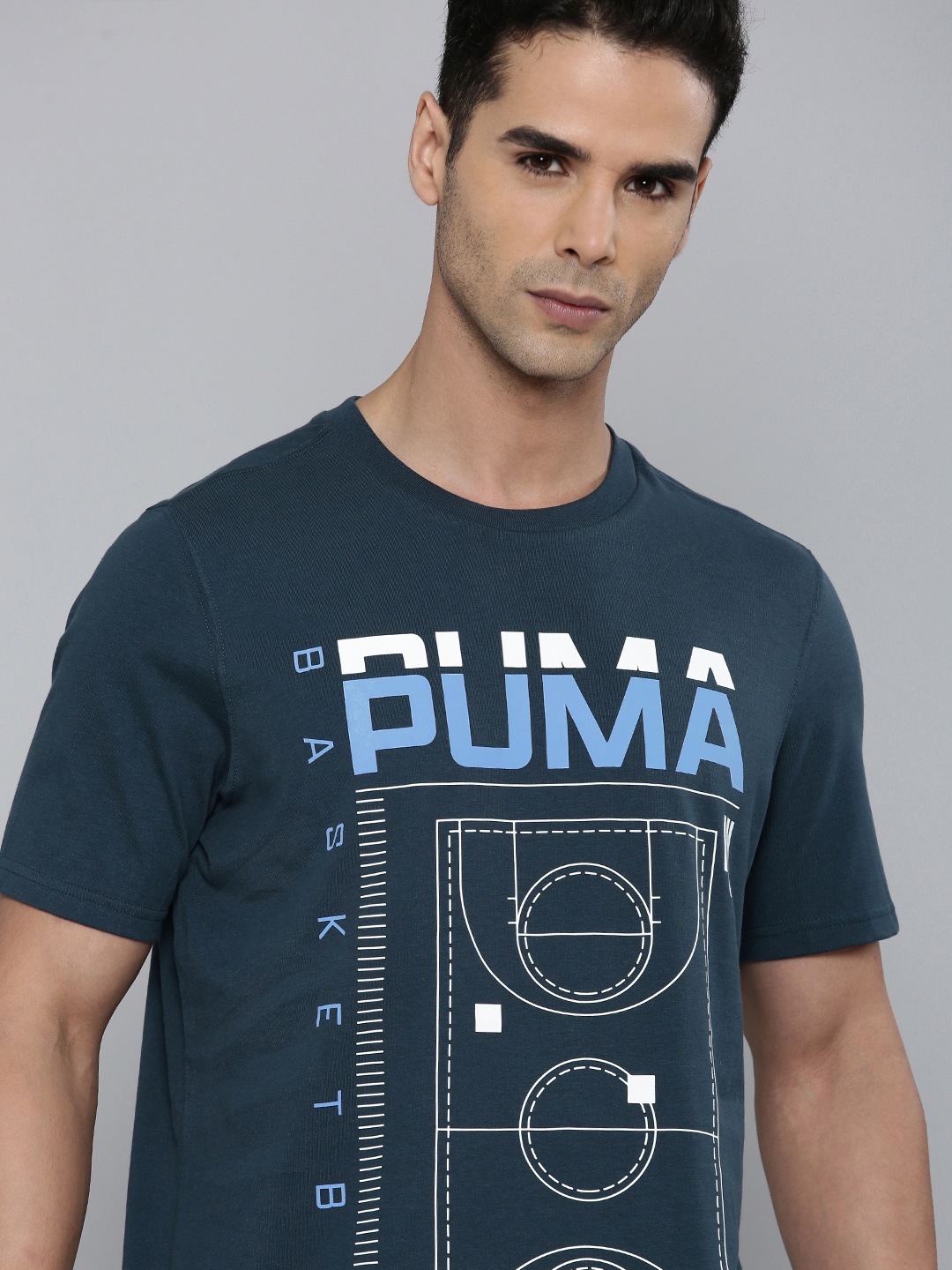 

Puma Graphic Printed Clear Out Pure Cotton T-shirt, Blue