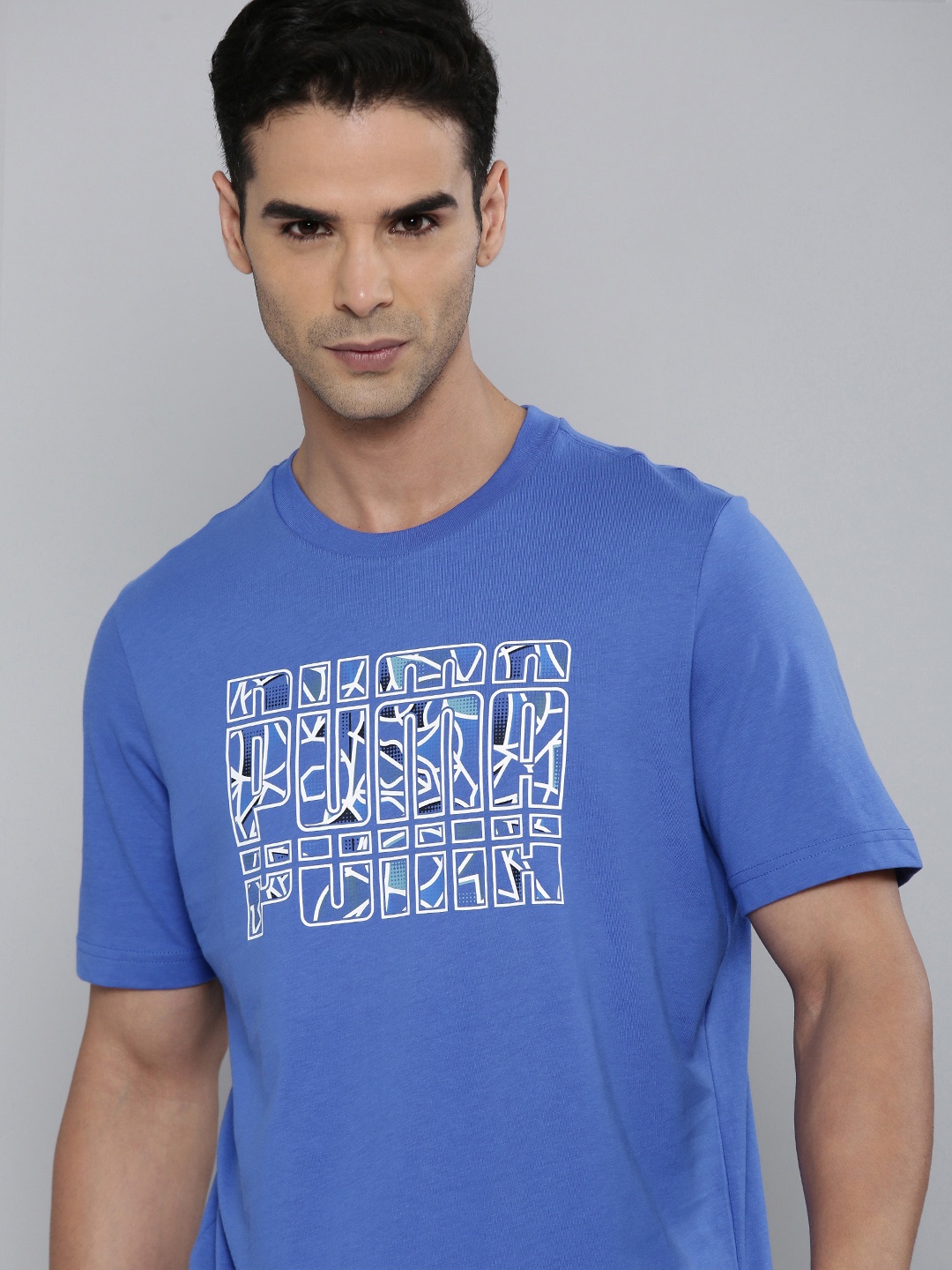 

Puma GRAPHICS Summer Printed Regular fit Pure Cotton T-shirt, Blue