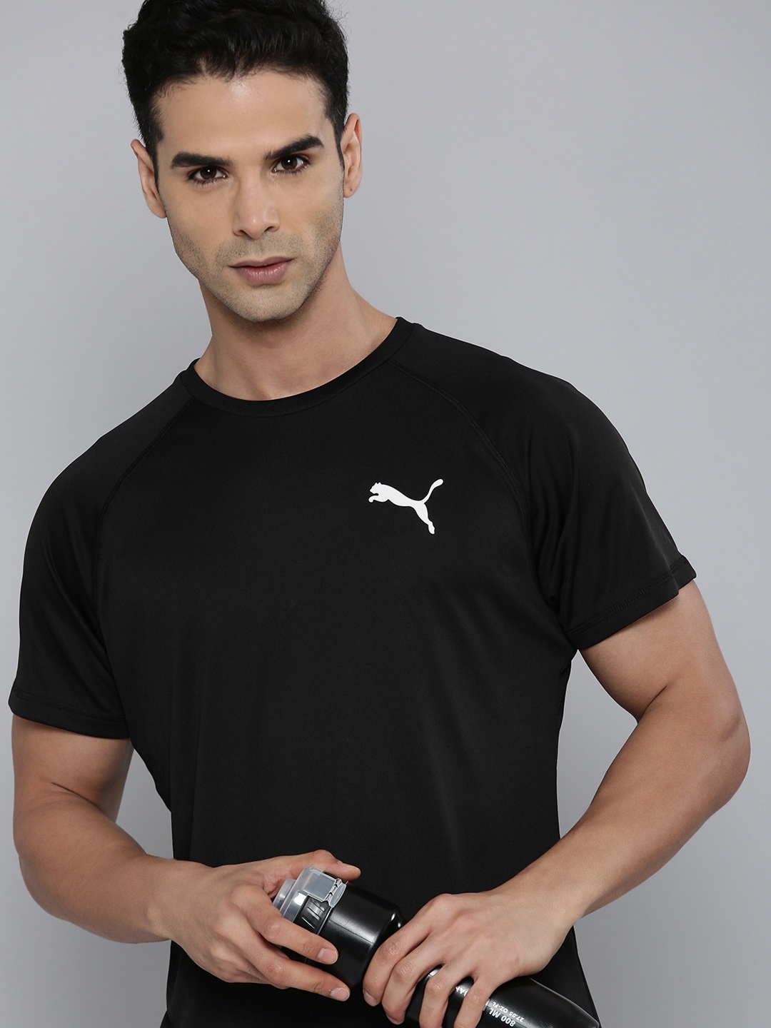 

Puma Men Solid RTG Slim Fit Outdoor T-shirt, Black