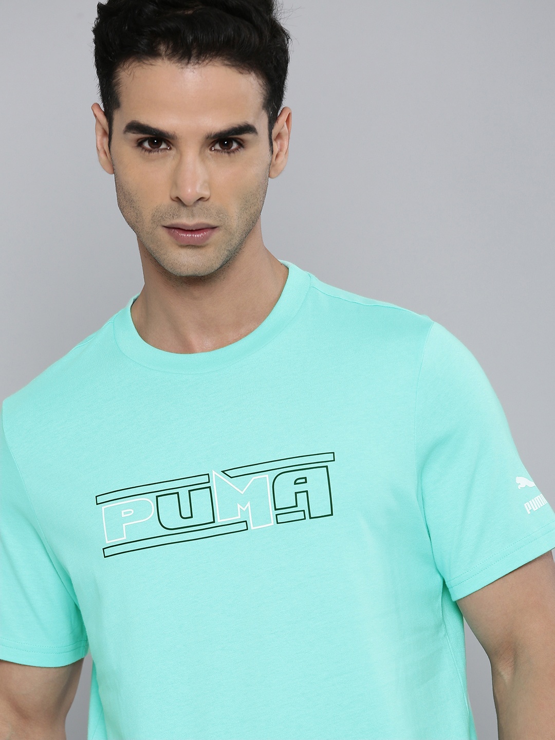 

Puma Unisex Brand Logo Printed SWxP Regular Fit Pure Cotton T-shirt, Green