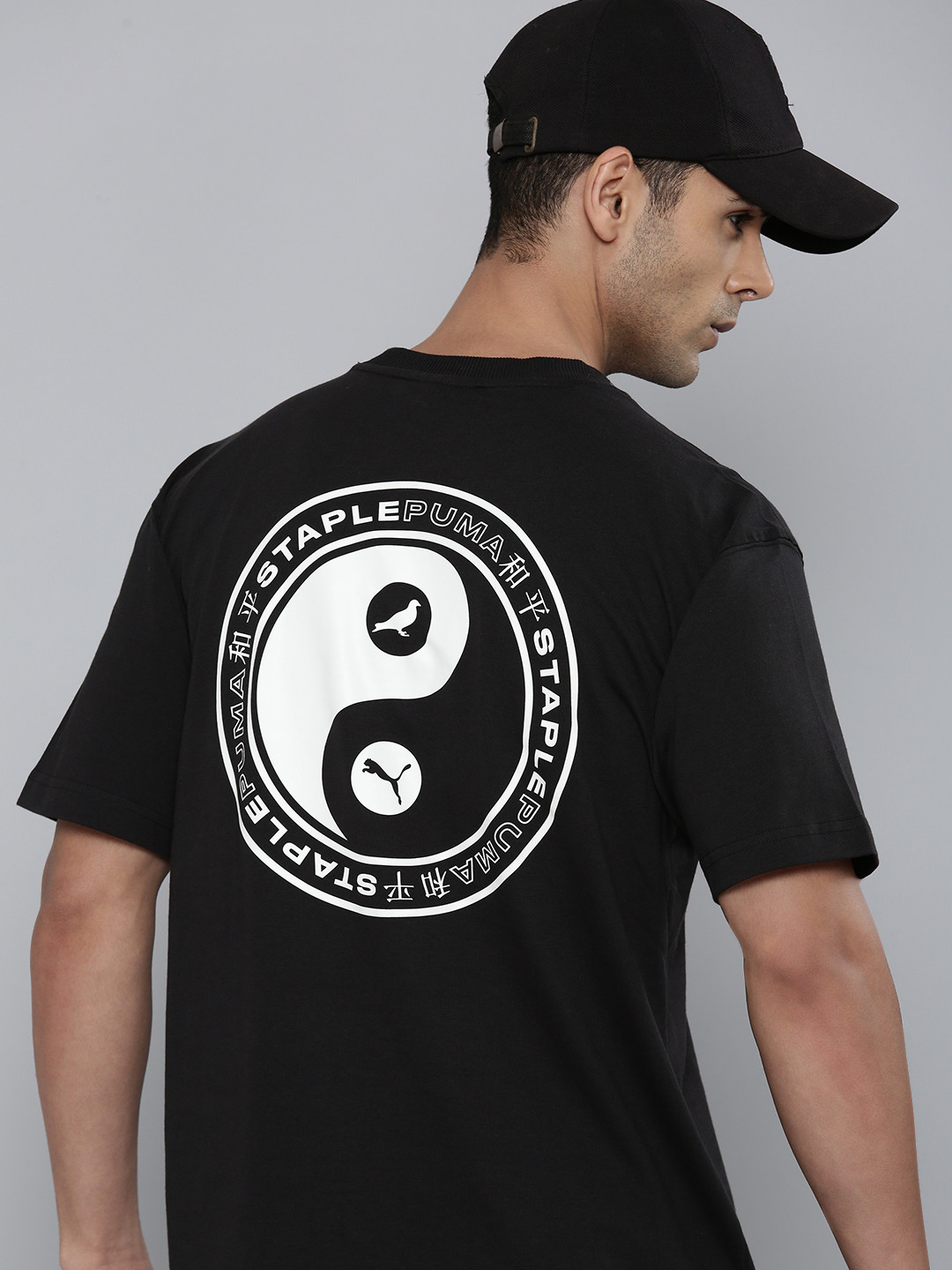 

Puma X STAPLE Graphic Printed Relaxed Fit Print Pure Cotton T-shirt, Black