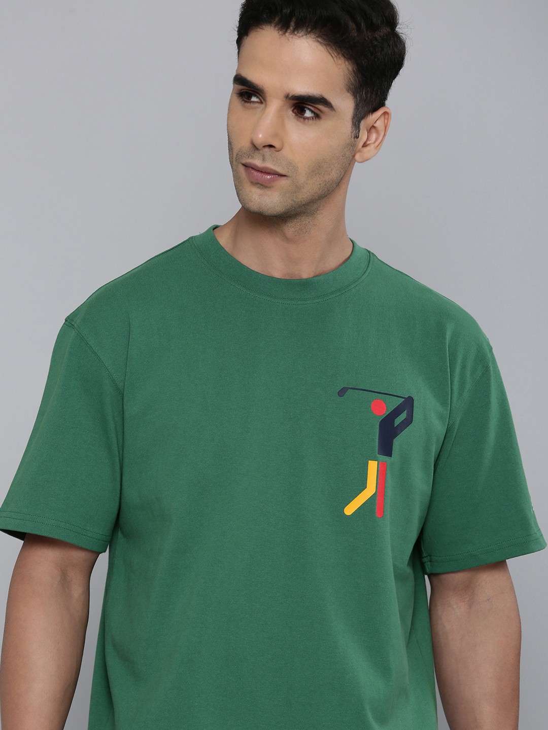 

Puma Round Neck MMQ Graphic Printed Pure Cotton Relaxed Fit Sustainable T-shirt, Green