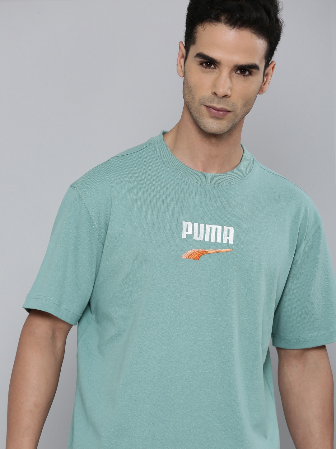 

Puma DOWNTOWN Brand Logo Relaxed Fit T-shirt, Green