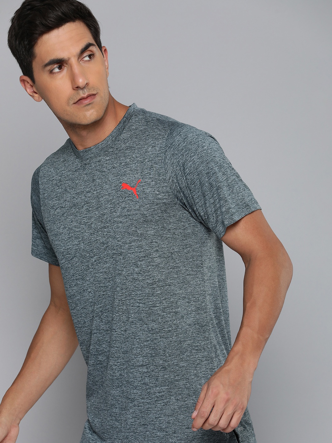 

Puma Round Neck Favourite Heather dryCELL Training T-shirt, Grey