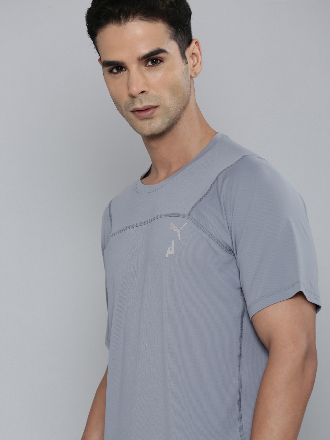 

Puma Round Neck Seasons CoolCELL Running T-Shirt, Grey