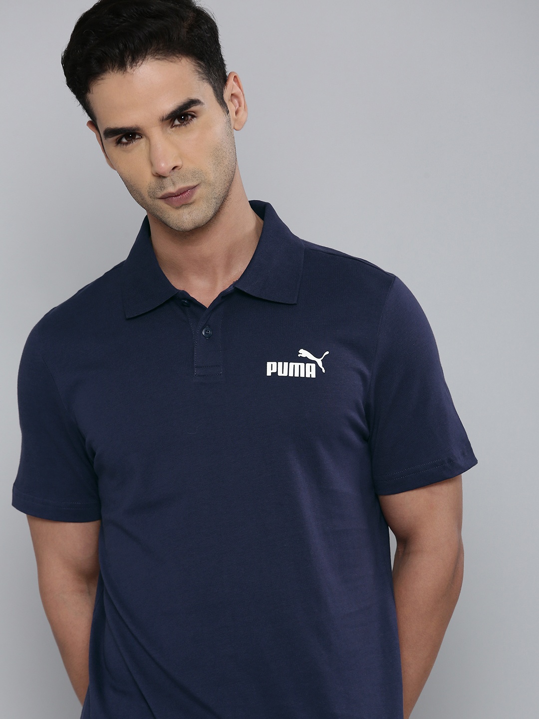 

Puma Essentials Jersey Pure Cotton Polo T-shirt, Navy blue