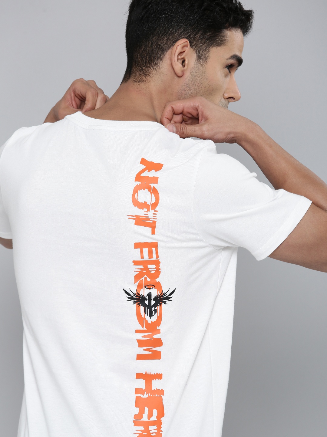

PUMA x MELO Graphic Printed Round Neck Pure Cotton Basketball T-shirt, White