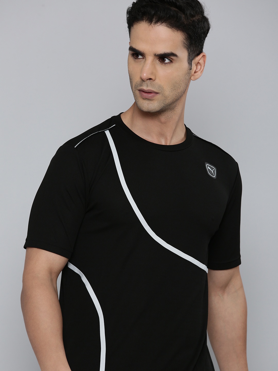 

Puma KING Ultimate Striped Slim Fit T-shirt, Black