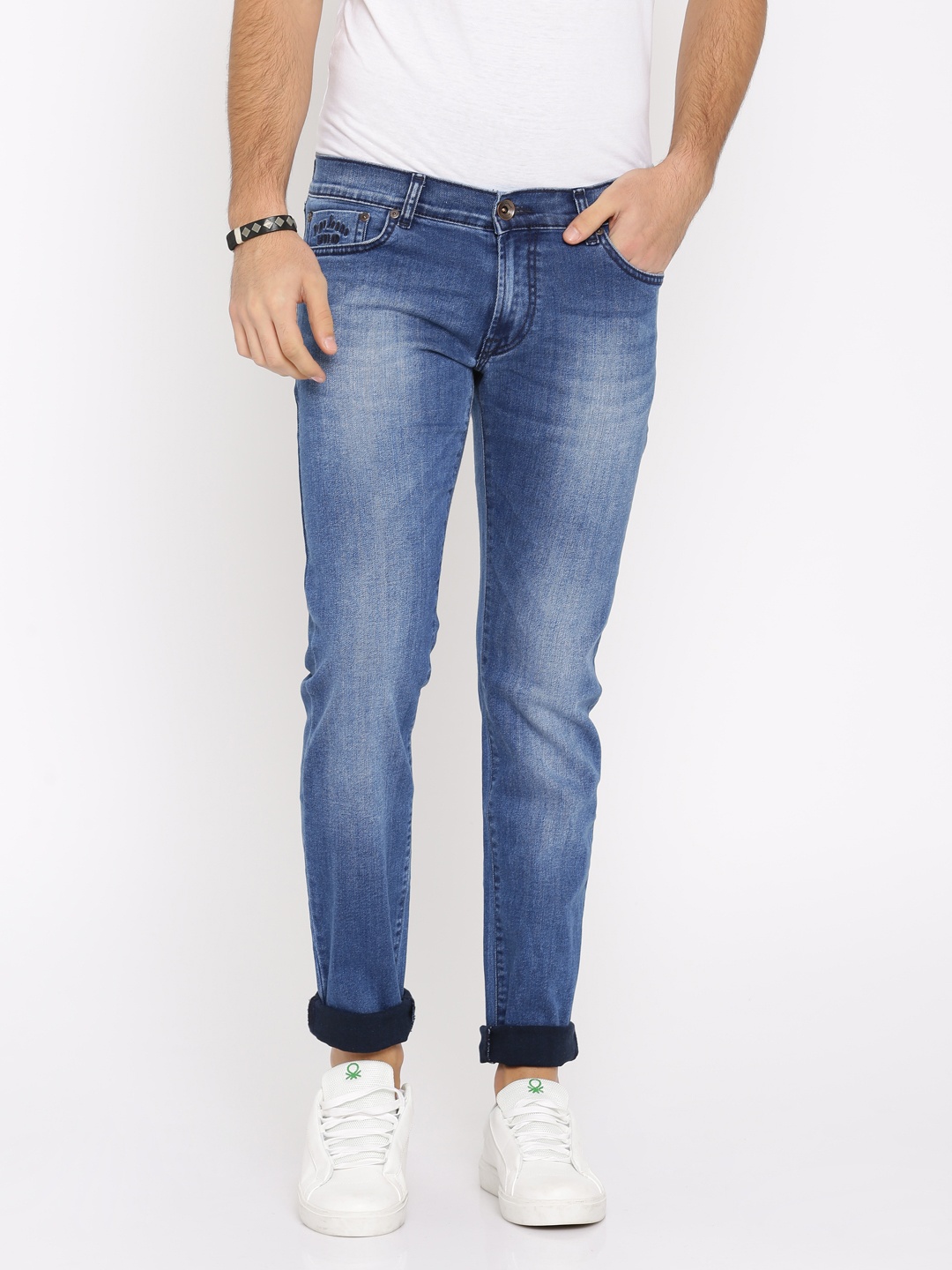 

Pepe Jeans Men Blue Hatch Slim Fit Low-Rise Clean Look Stretchable Jeans