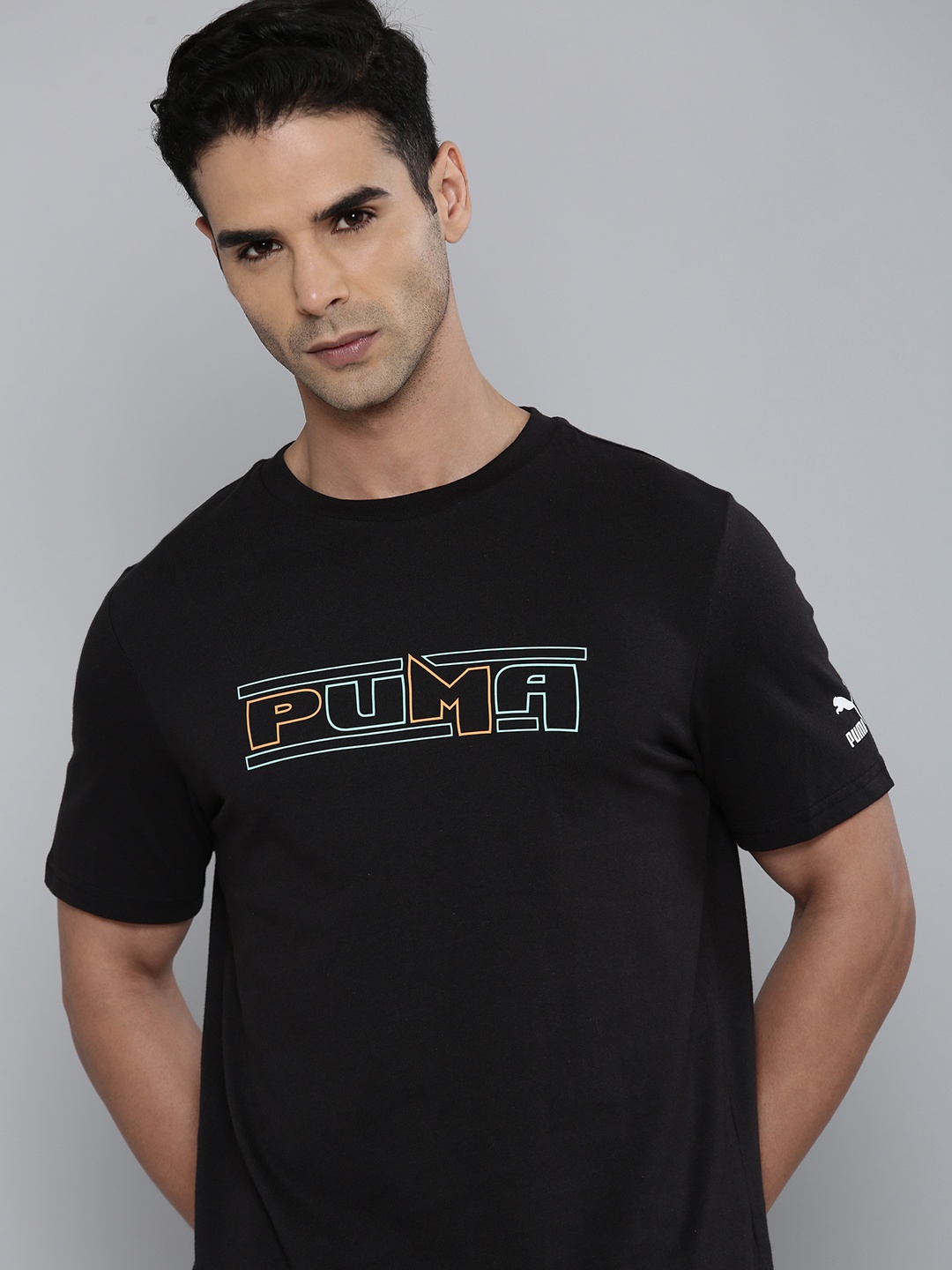 

Puma Men SWxP Graphic Unisex Printed Regular fit Outdoor T-shirt, Black