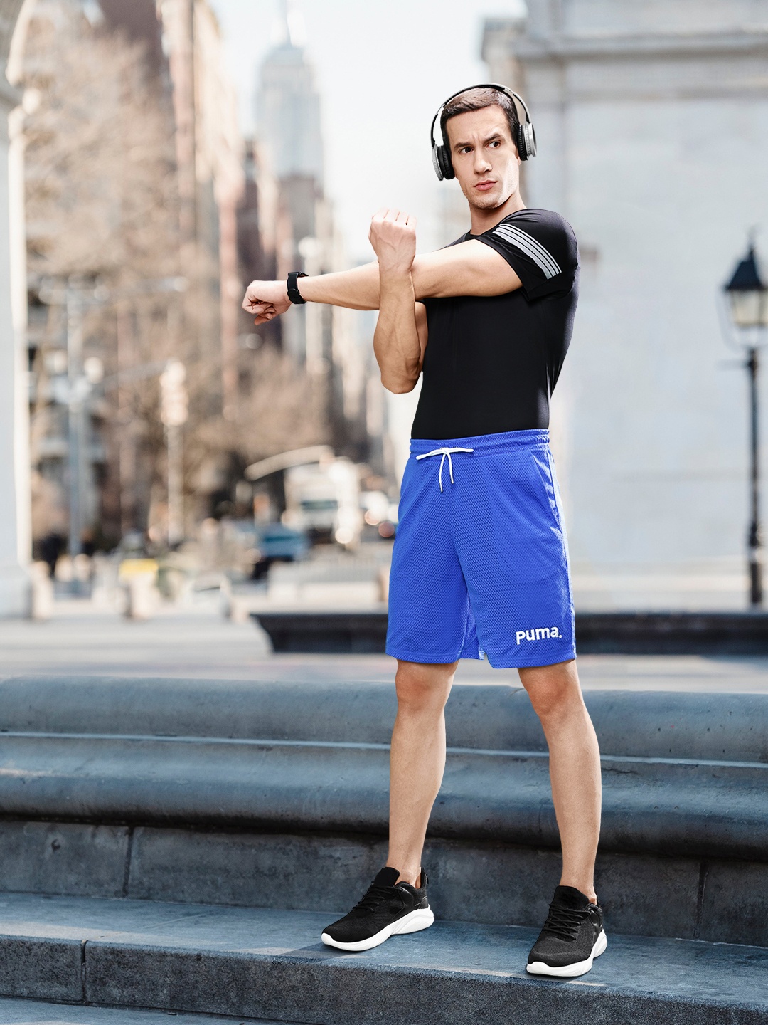 

Puma Men Loose Fit Team 8" Training Relaxed Fit Shorts, Blue