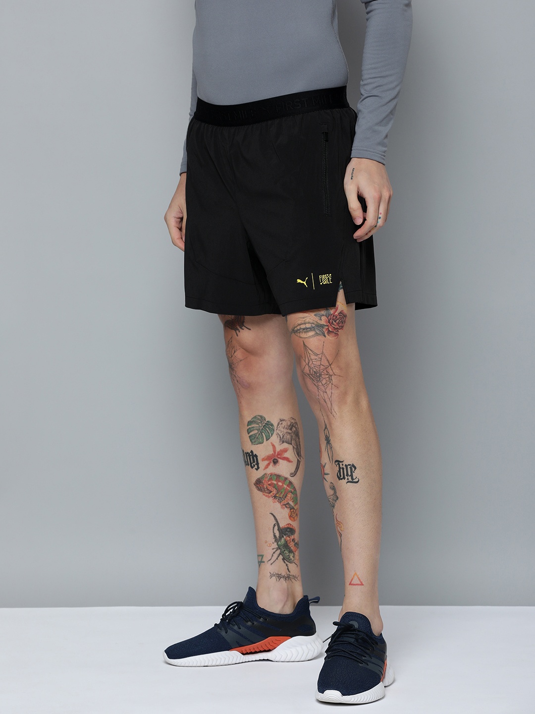 

PUMA x First Mile Men High-Rise Woven 5" Running Sustainable Shorts, Black
