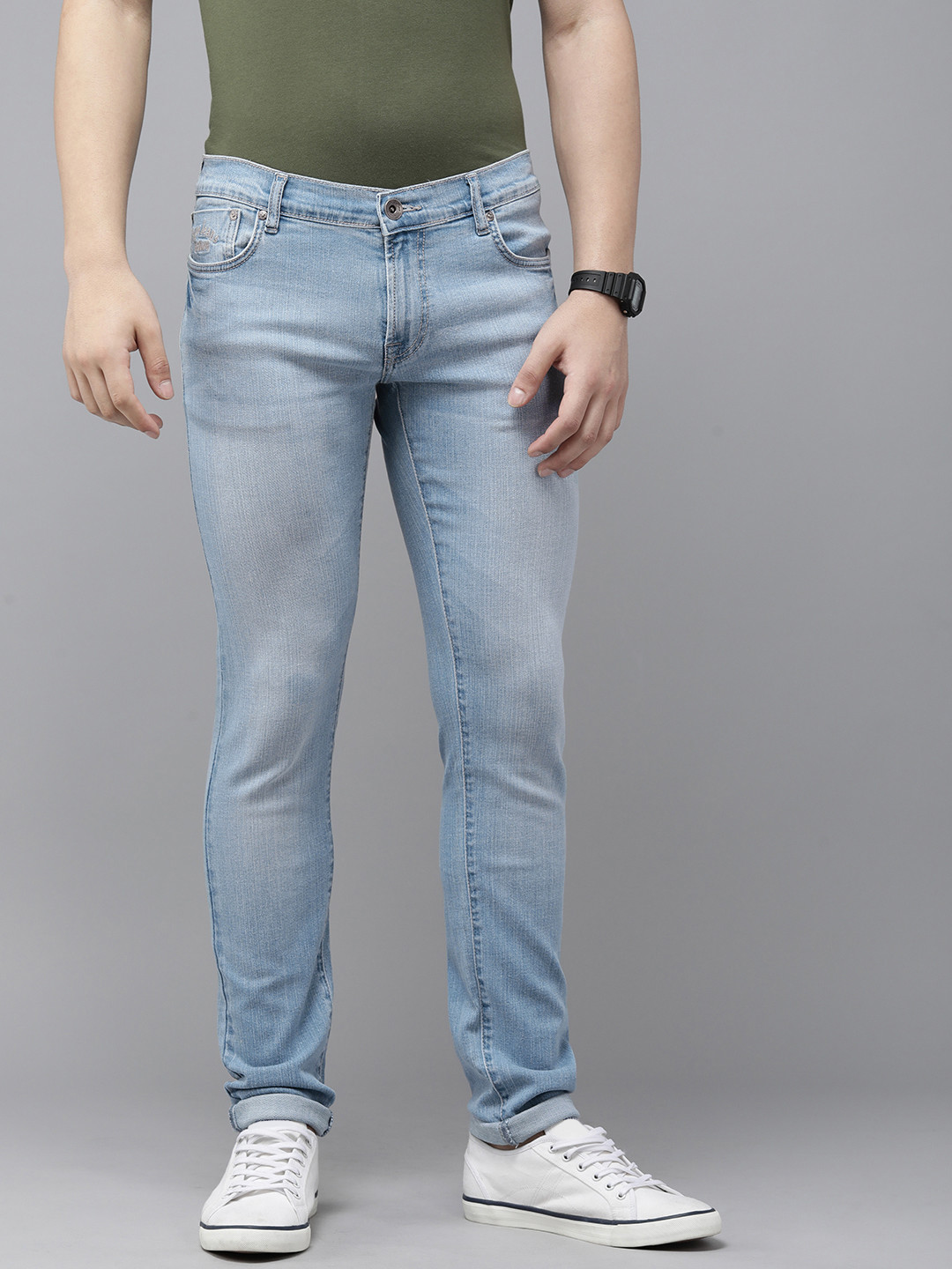 

Pepe Jeans Men Low Rise Light Fade Stretchable Jeans, Blue