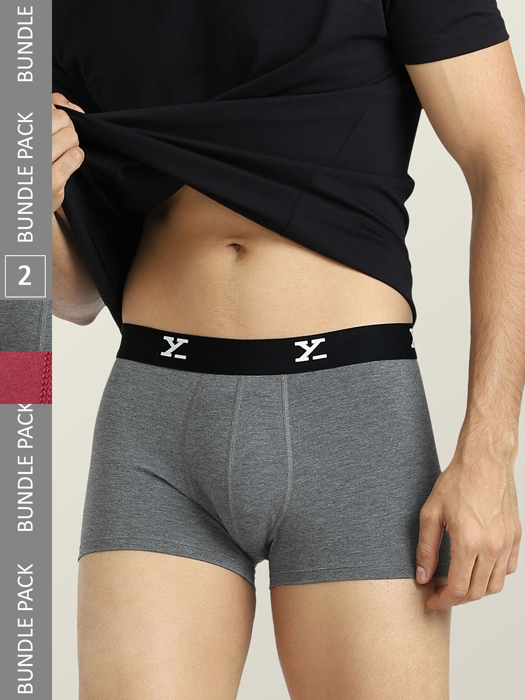 

XYXX Men Pack Of 2 ACE Intelisoft Lightweight Modal Trunks, Maroon