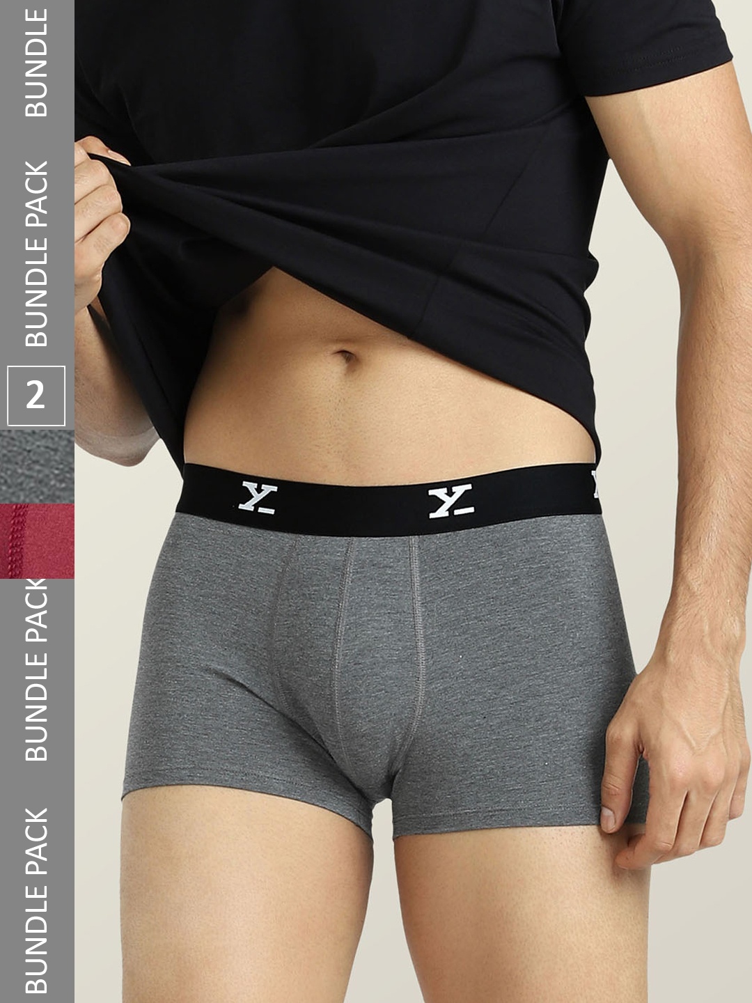 

XYXX Men Pack Of 2 ACE Intelisoft Lightweight Modal Trunks, Red