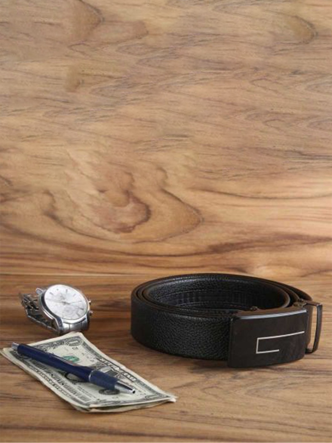 

Kastner Men Textured Wide Formal Belt, Black