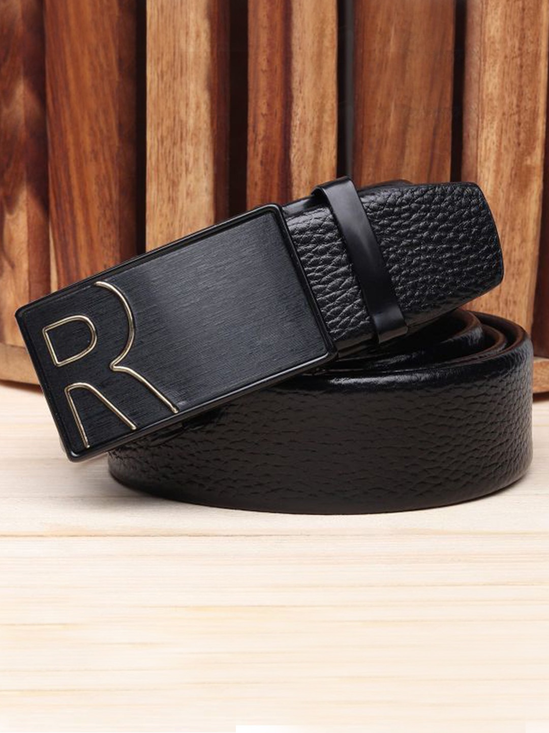 

Kastner Men Textured Wide Formal Belt, Black