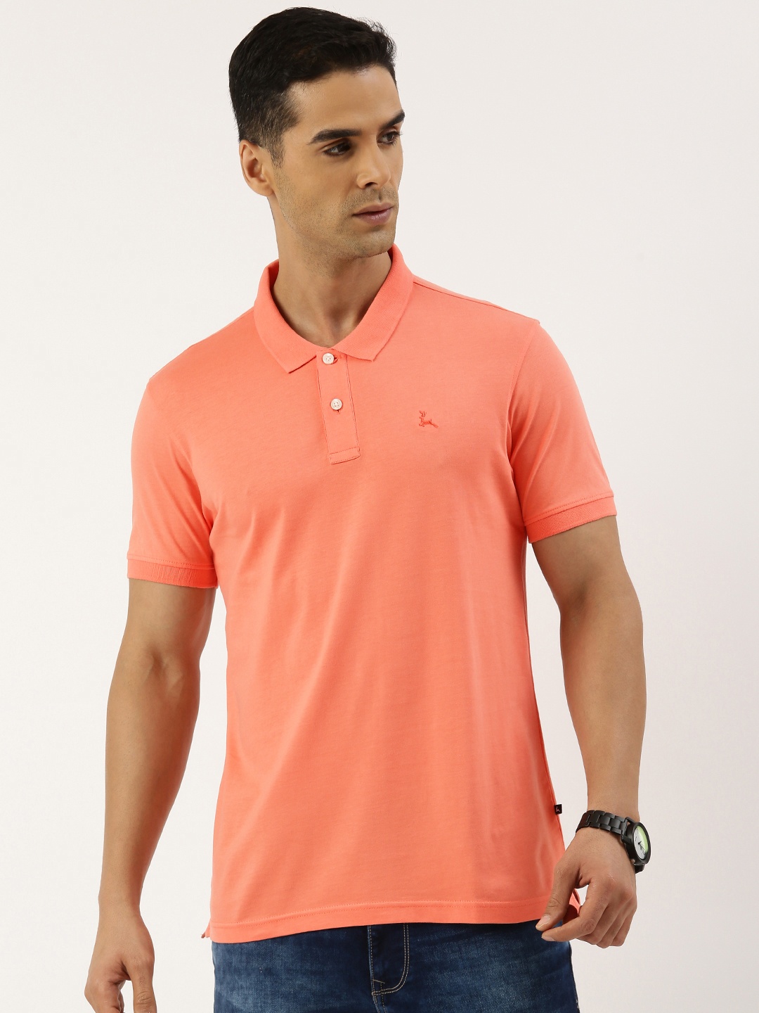 

Parx Polo Collar Pure Cotton T-shirt, Orange