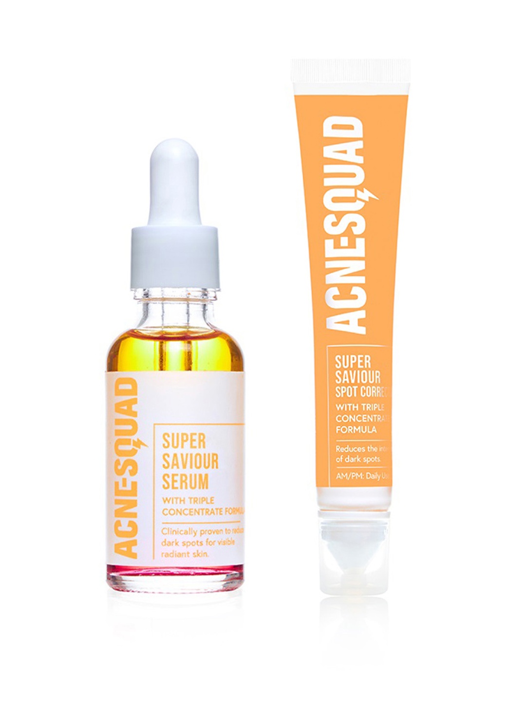 Acne Squad Set of Super Saviour Serum 30ml & Spot Corrector 20g, Orange