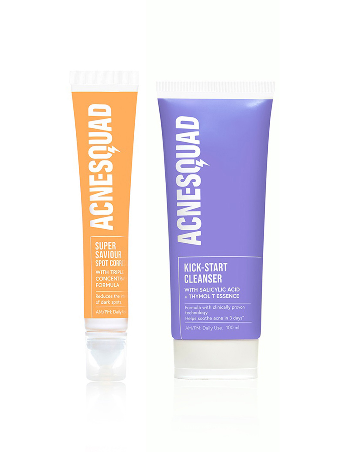 

Acne Squad Set of Super Saviour Spot Corrector - 20 g & Kick-Start Face Cleanser - 100 ml, Orange