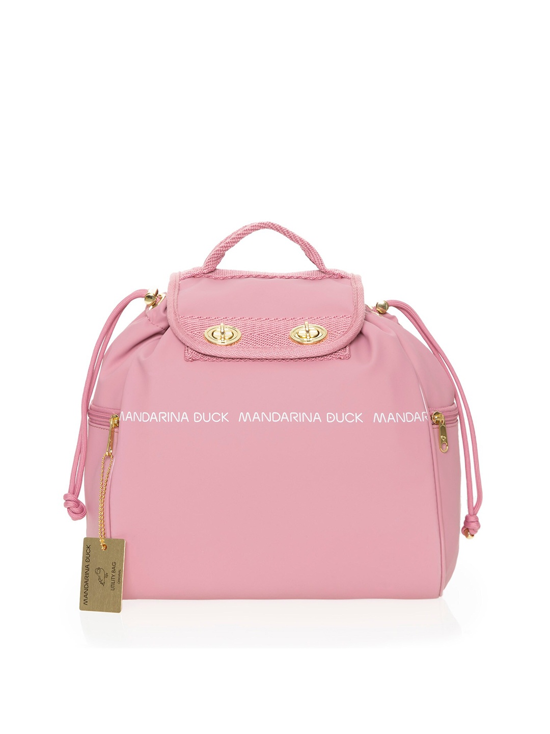 

MANDARINA DUCK Women Typography Small Size Backpack, Pink