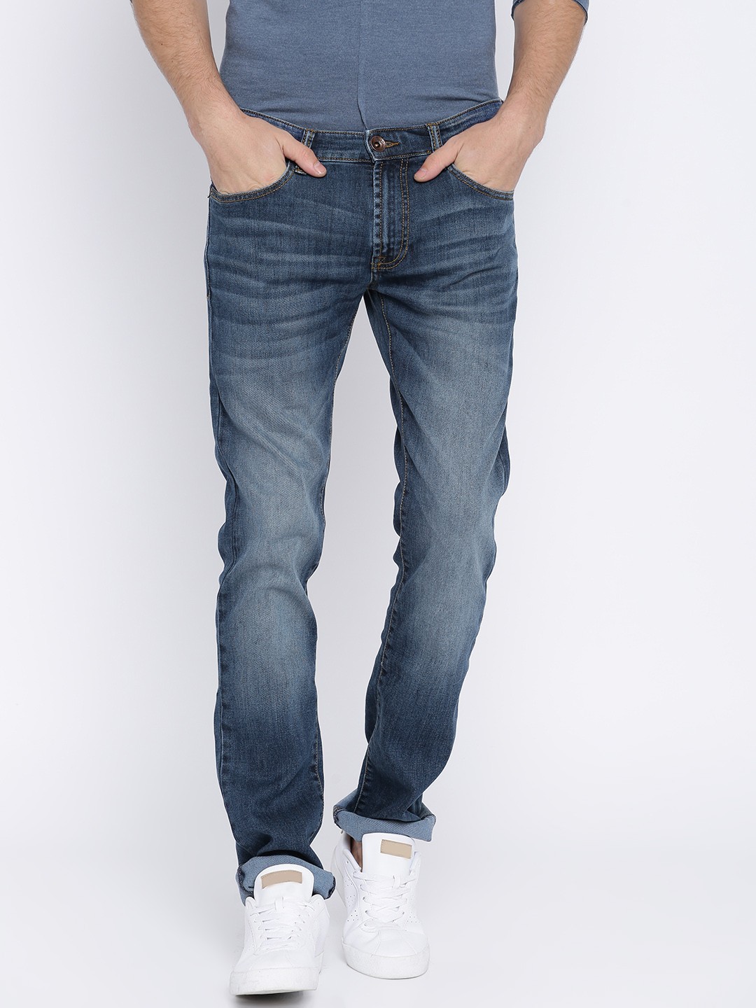 

Pepe Jeans Men Blue Slim Fit Low-Rise Clean Look Stretchable Jeans