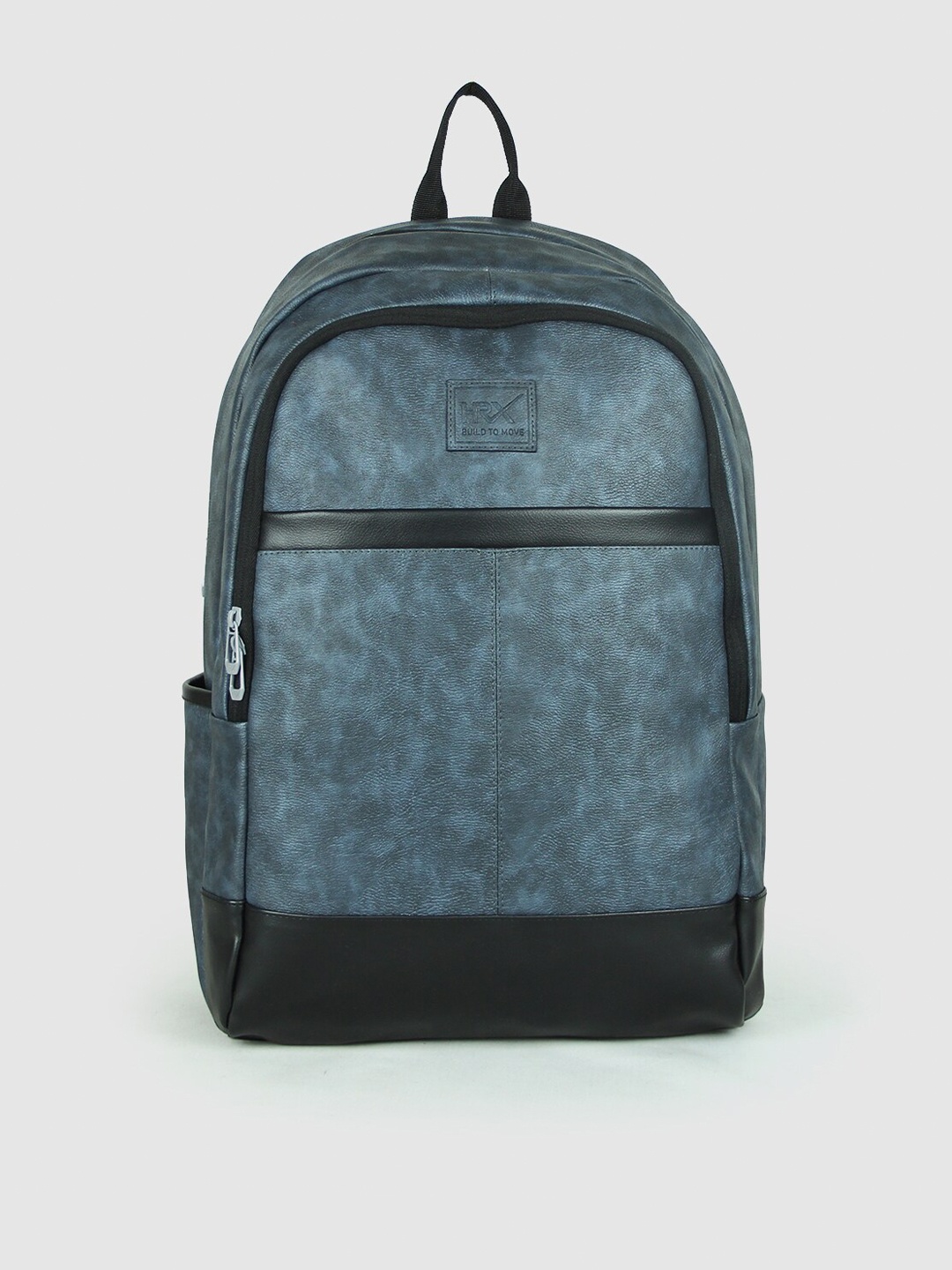 

HRX by Hrithik Roshan Textured PU Backpack, Blue