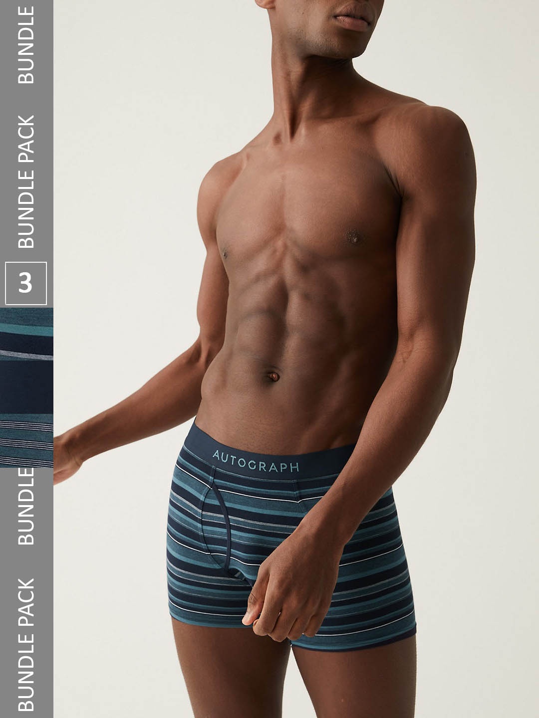 

Marks & Spencer Men Pack Of 3 Printed Trunks, Turquoise blue
