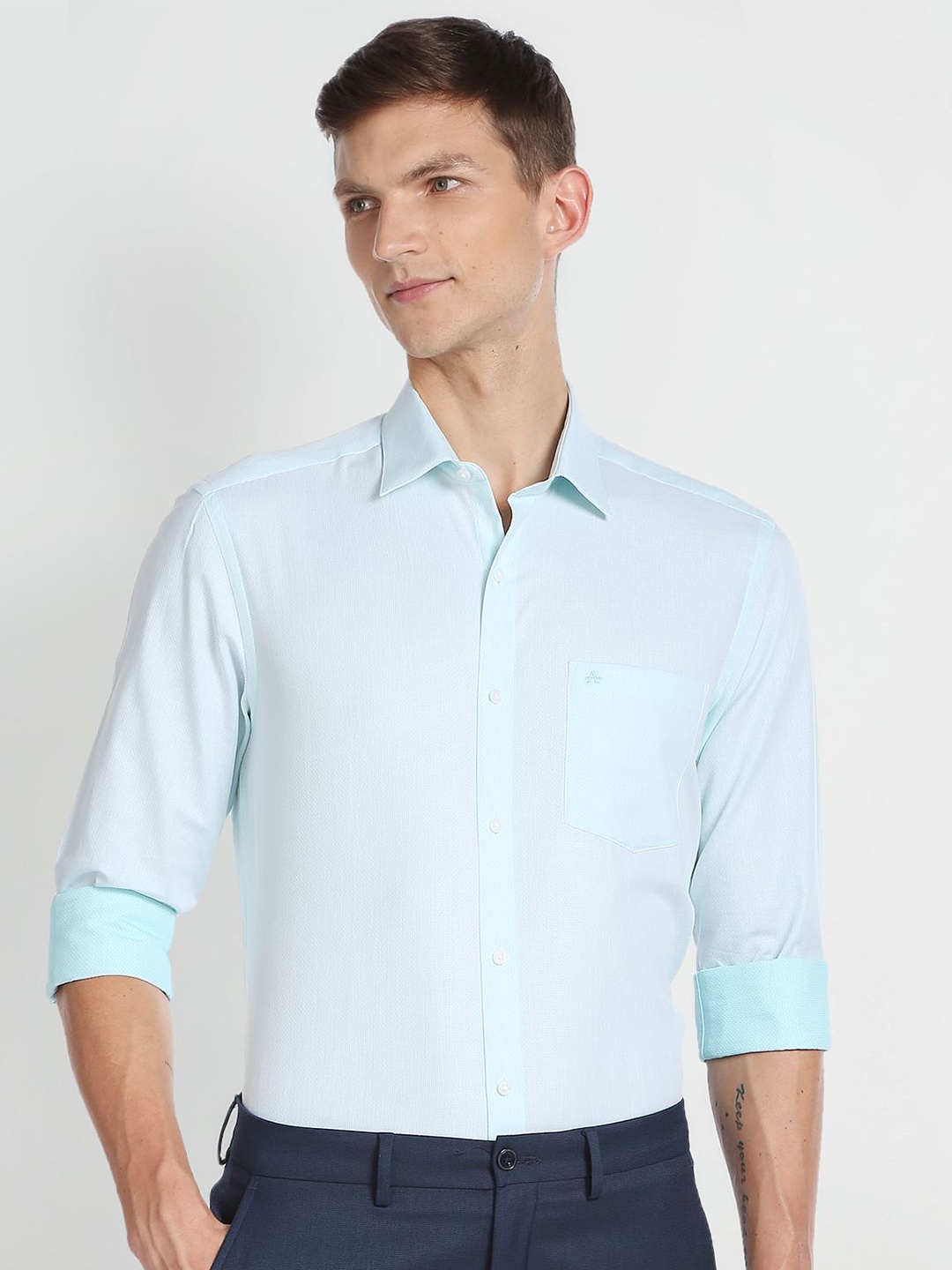

Arrow Slim Fit Pure Cotton Formal Shirt, Blue