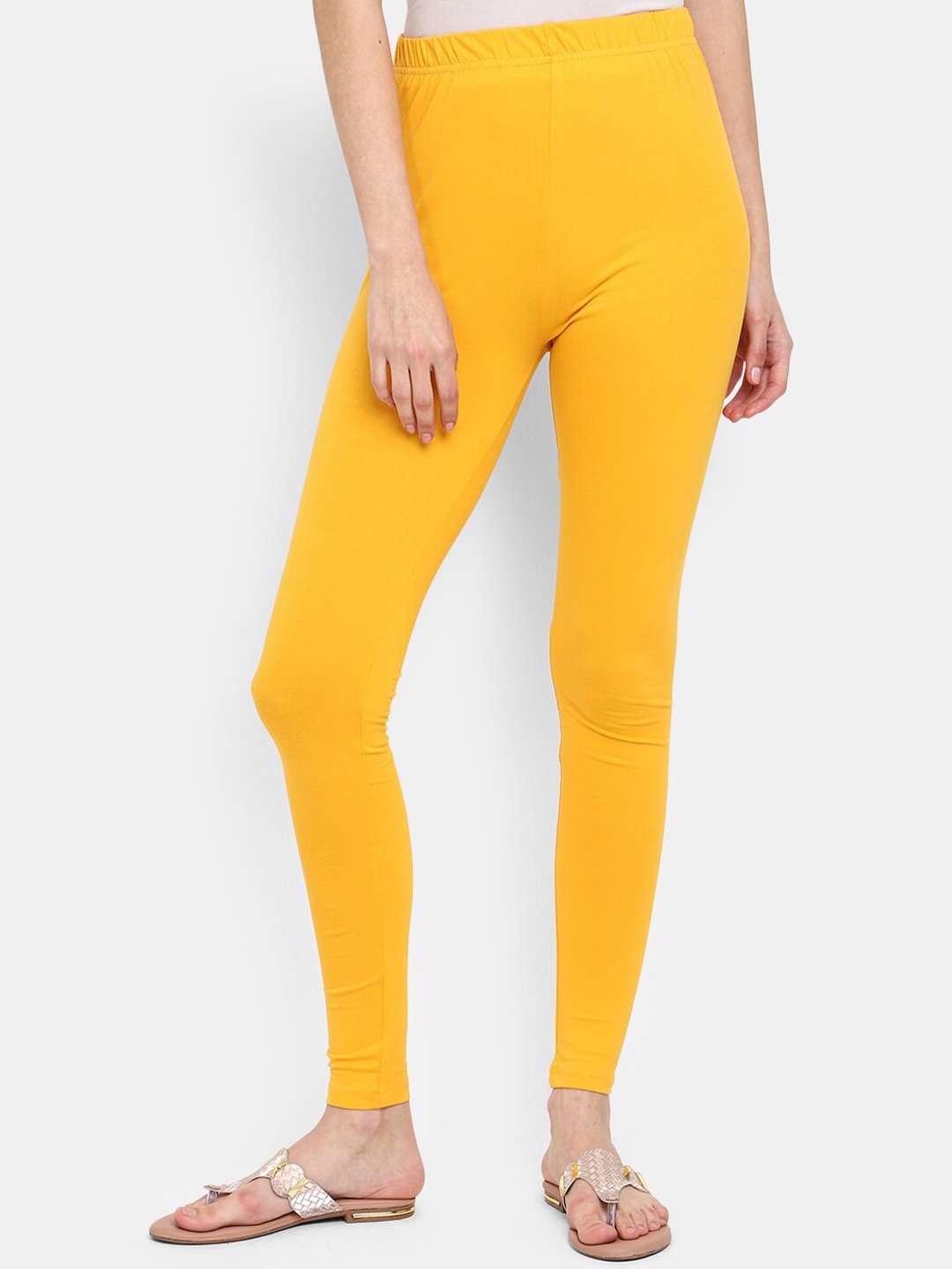 

V-Mart Women Ankle-Length Leggings, Mustard